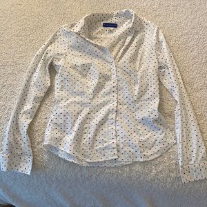 Patterned white button up ✨LAST CHANCE